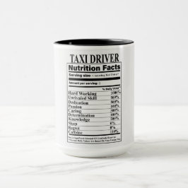 Taza Hechos de nutrición de conductores de taxis