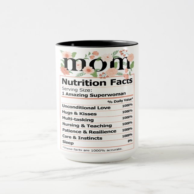 Taza Hechos de nutrición de MOM (Centro)