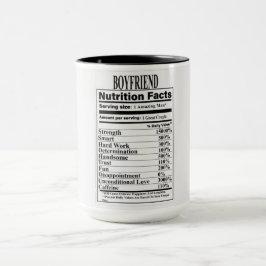 Taza Hechos de nutrición de novios