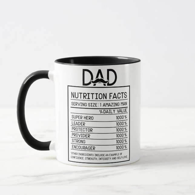 Taza Hechos de nutrición de papá (Izquierda)
