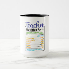 Taza Hechos de nutrición de profesores