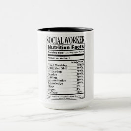 Taza Hechos de nutrición de trabajadores sociales