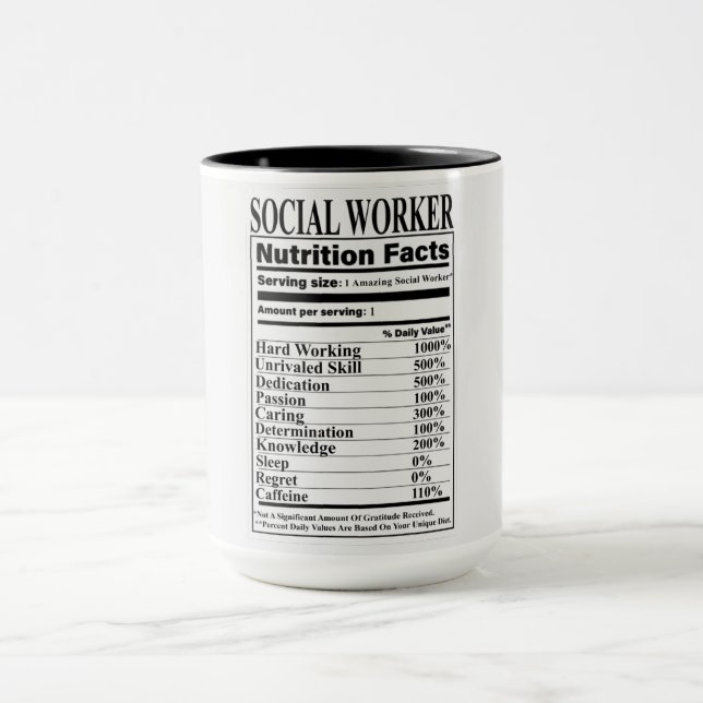Taza Hechos de nutrición de trabajadores sociales (Centro)