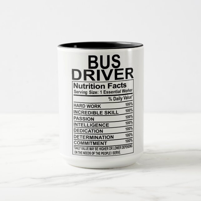 Taza Hechos de nutrición del controlador de bus (Centro)