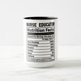 Taza Hechos de nutrición divertidos educadores de enfer