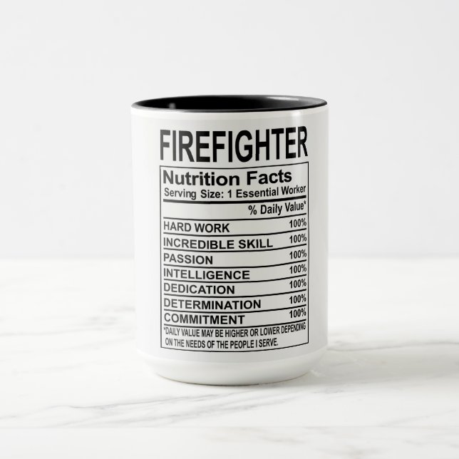 Taza Hechos de nutrición para bomberos (Centro)