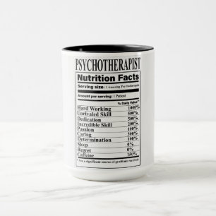 Taza Hechos de nutrición psicoterapéutica