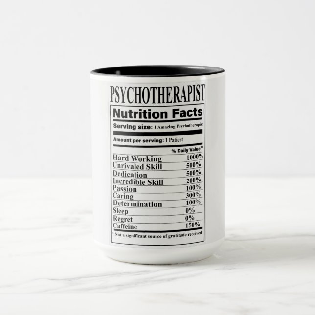 Taza Hechos de nutrición psicoterapéutica (Centro)