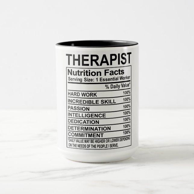 Taza Hechos de nutrición terapista (Centro)