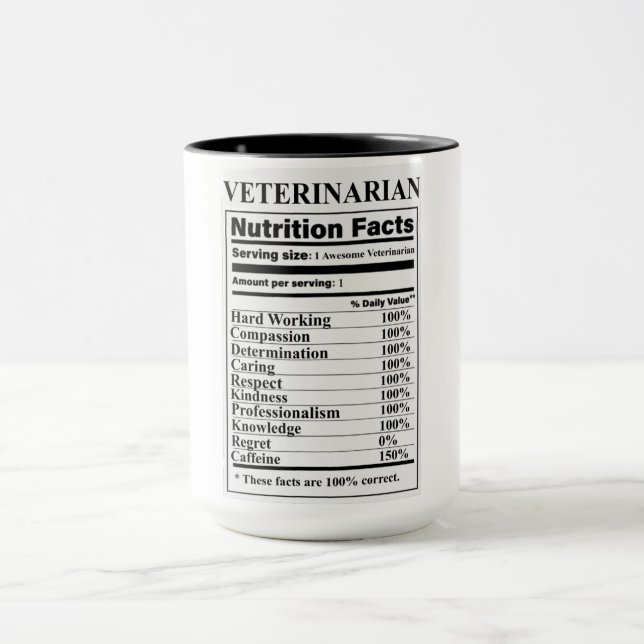 Taza Hechos de nutrición veterinaria (Centro)