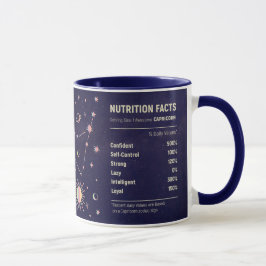 Taza Hechos de nutrición zodiacal/Capricornio