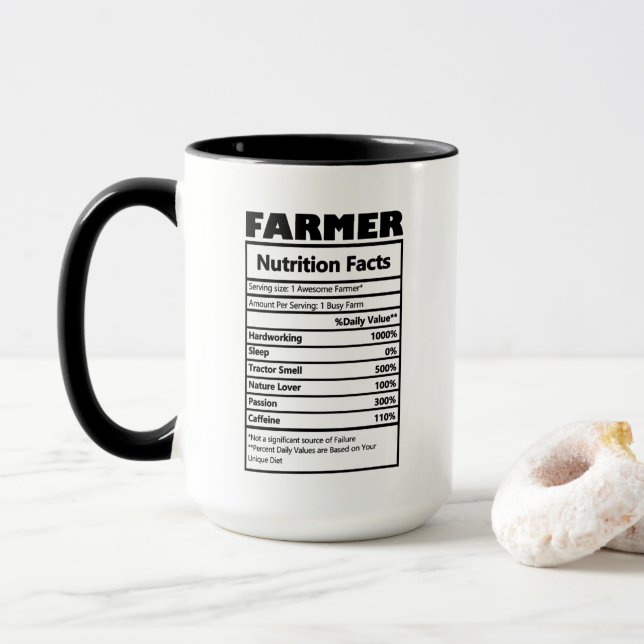 Taza hechos del trabajo de cool Farmer (Con donut)
