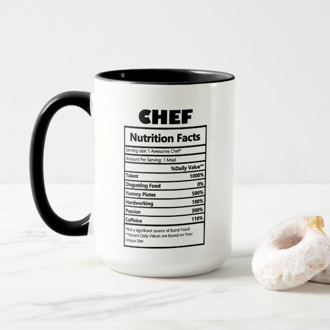 Taza hechos del trabajo del chef fresco (Con donut)
