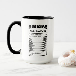 Taza hechos del trabajo del músico genial