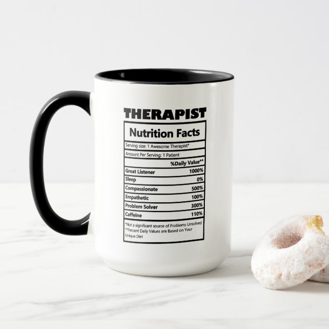 Taza hechos del trabajo terapéutico fresco (Con donut)