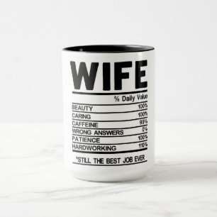 Taza Hechos divertidos sobre la nutrición de las esposa