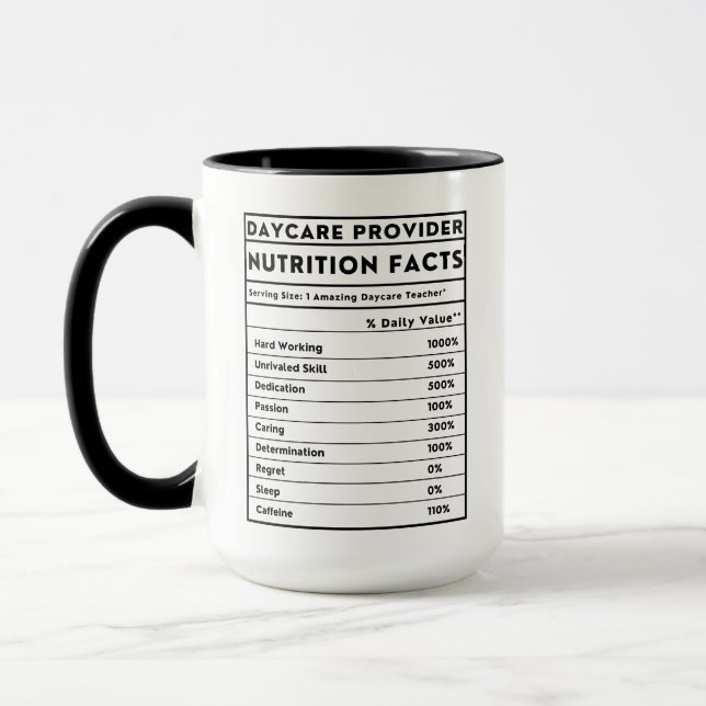 Taza Hechos divertidos sobre la nutrición de los presta (Izquierda)