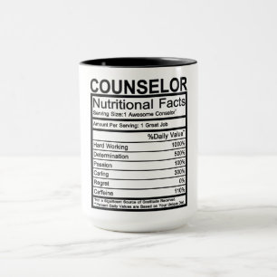 Taza Hechos Nutricionales Del Consejero