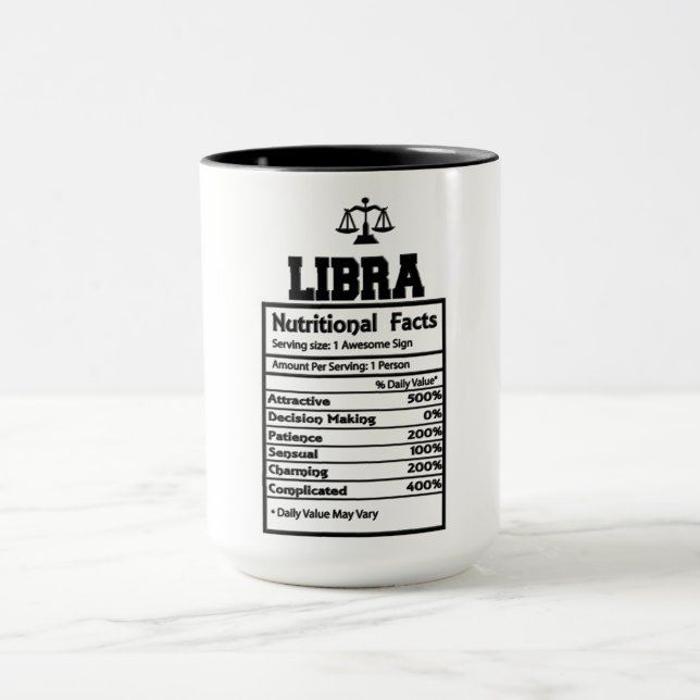 Taza Hechos Nutricionales Libra (Centro)