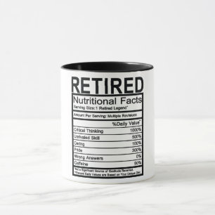 Taza Hechos nutricionales retirados