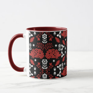 Taza Hedgehog Folk Art
