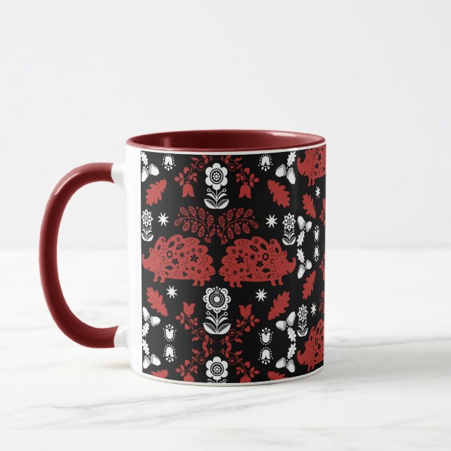 Taza Hedgehog Folk Art (Izquierda)