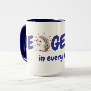 Taza ¡Hedgehugs! 15 oz, café Personalizado lindo Hedgeh