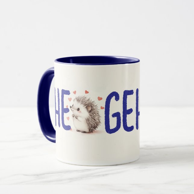 Taza ¡Hedgehugs! Café Cute Hedgehog, tazón, té (Anverso izquierdo)