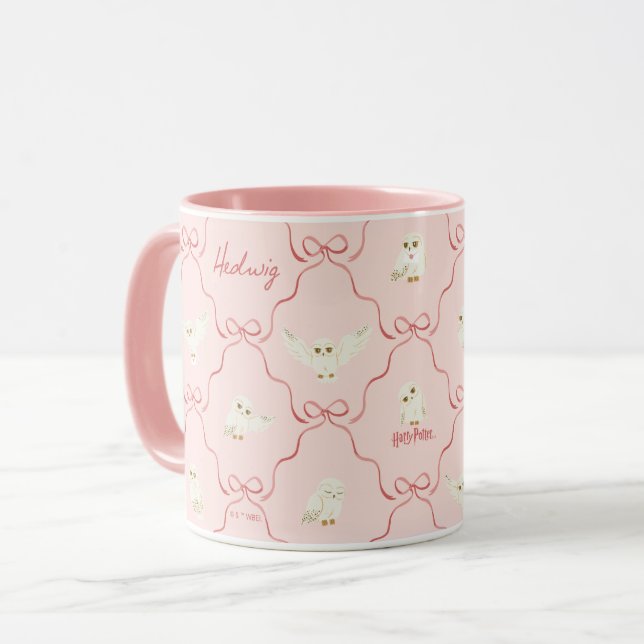 Taza Hedwig Pink Ribbon Pattern (Anverso izquierdo)
