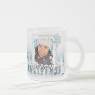 Taza helada de la foto del navidad