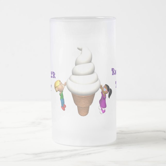 Taza helada del helado del niño del flotador de (Centro)