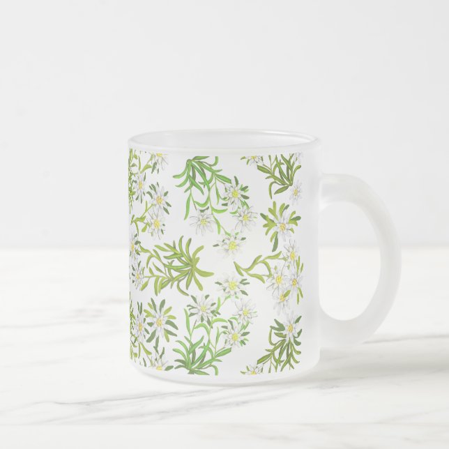 Taza helada flores suizas de Edelweiss de la (Derecha)