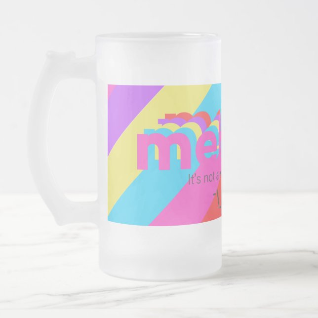 Taza helada grande rayada de Mehmz Shruggy (Izquierda)