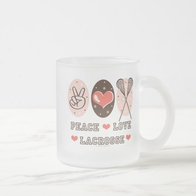 Taza helada LaCrosse del amor de la paz (Derecha)