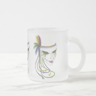 Taza helada máscara del carnaval
