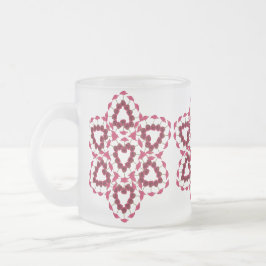 Taza helada rosa de la tarjeta del día de San