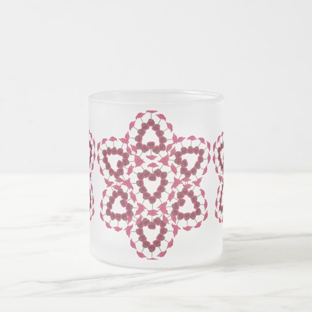 Taza helada rosa de la tarjeta del día de San (Centro)