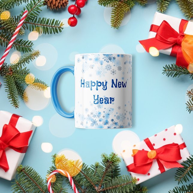 Taza Helado de copo de nieve azul Café Mug (Subido por el creador)