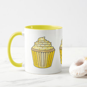 Taza Helado de crema de limón amarillo helado pastel de