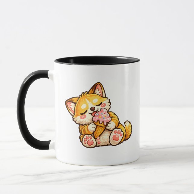 Taza Helado de gato lindo (Izquierda)