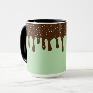 Taza Helado de Matcha con Topping de Choco Derretido y 