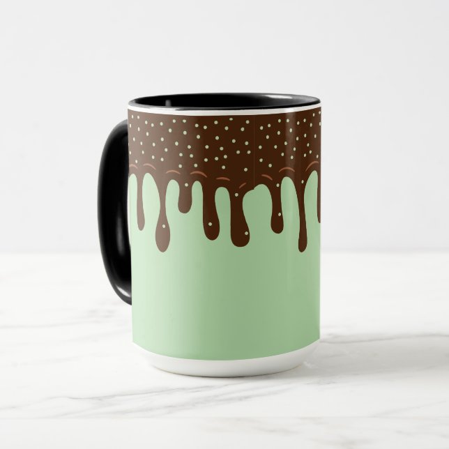 Taza Helado de Matcha con Topping de Choco Derretido y  (Anverso izquierdo)