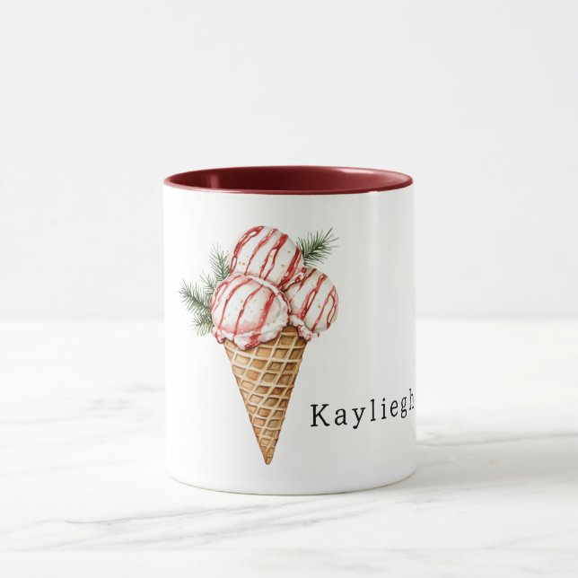 Taza Helado de Vainilla con Rayas de Frutas Rojas (Centro)