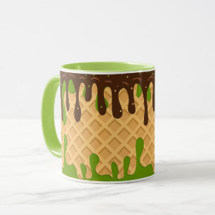Taza Helado, Goteando  Éxtasis de Choco Matcha , Modern
