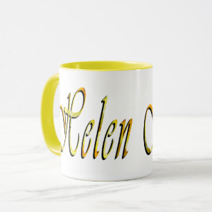 Taza Helen, Nombre, Logo, Café Combo Amarillo