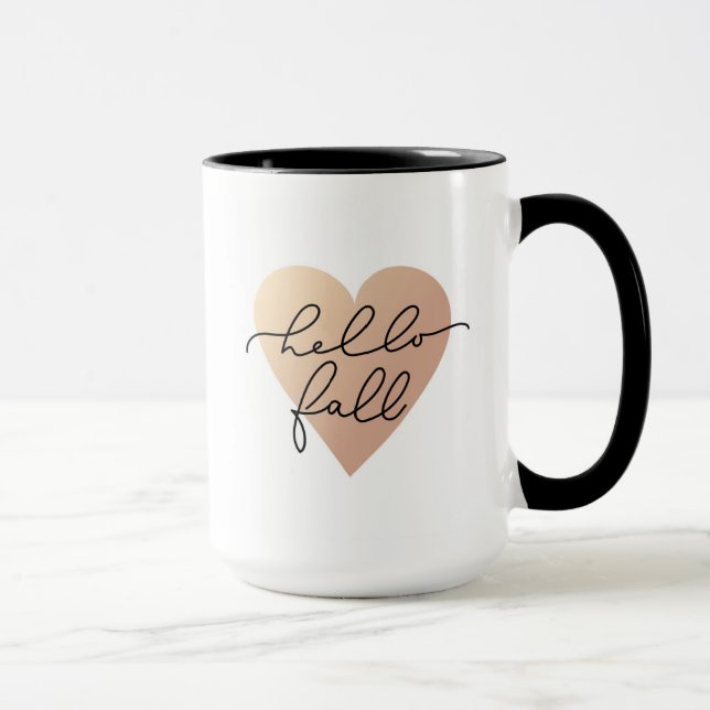 Taza Hello Fall Love Heart (Derecha)
