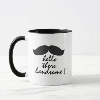 Taza Hello Handsome, divertido regalo de café para
