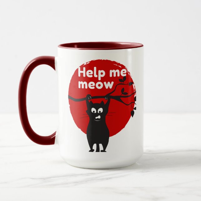 Taza Help Me Meow cat Tea mug (Izquierda)