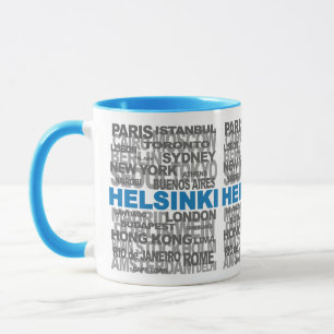 Taza HELSINKI y otras ciudades mug - elegir estilo y co