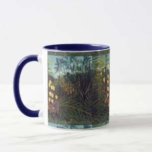 Taza Henri Rousseau lucha entre tigre y toro